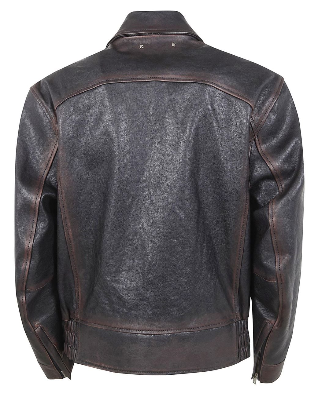 Golden Goose Deluxe Brand Black Leather Bomber Jacket for men