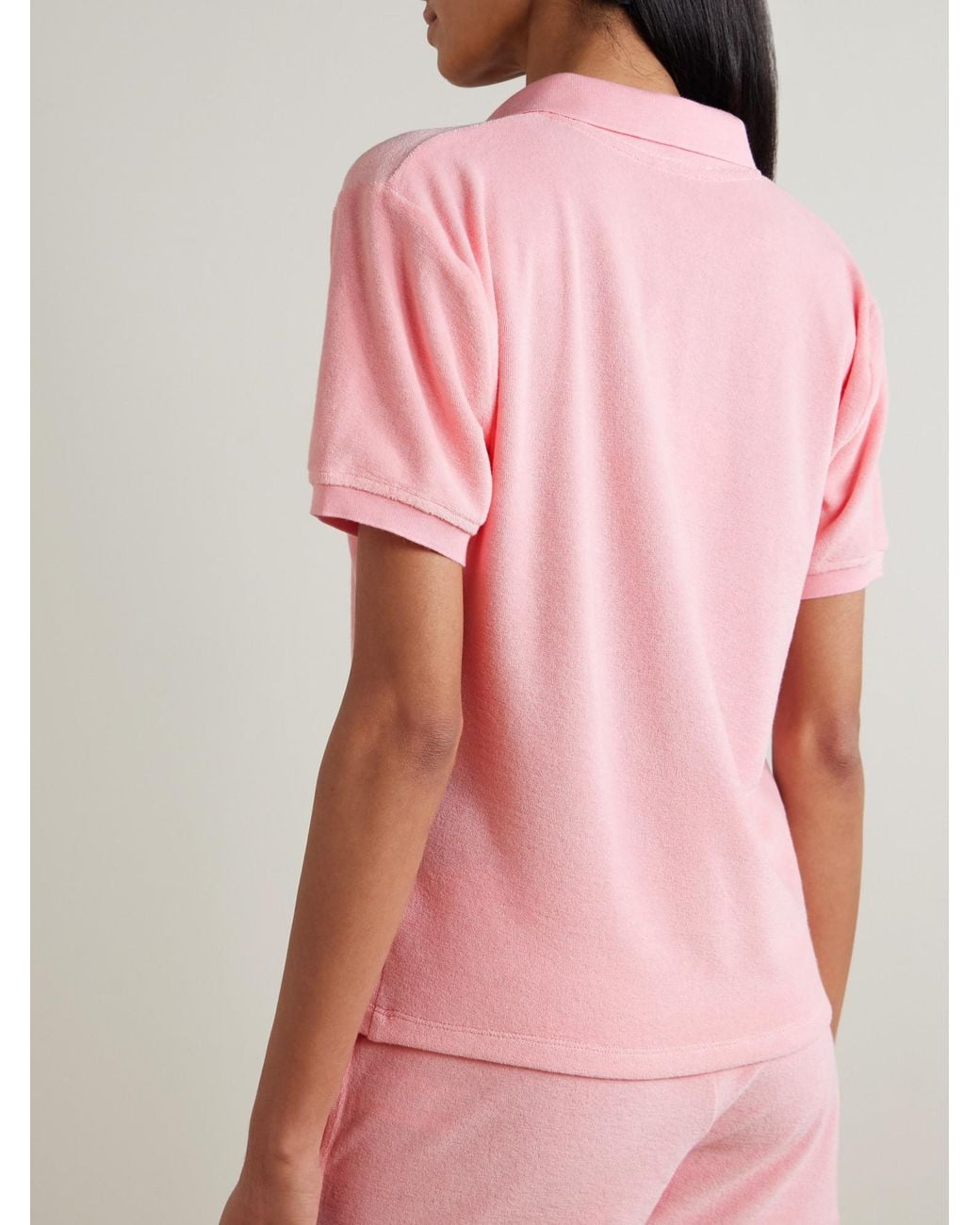 Hunza G Pink Lightweight Cotton Polo Shirt