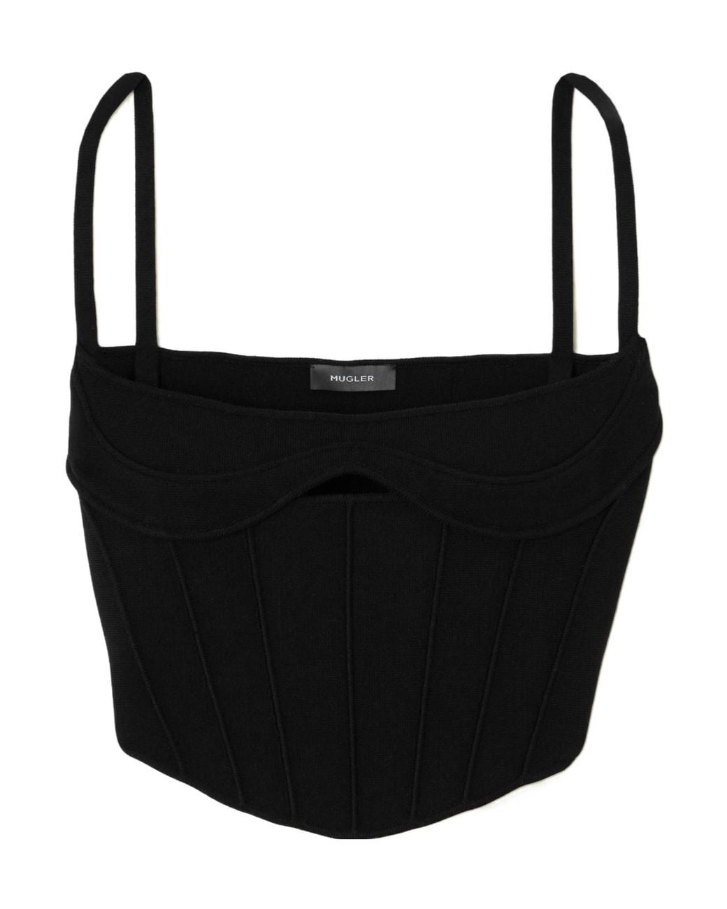 Mugler Black Fitted Top
