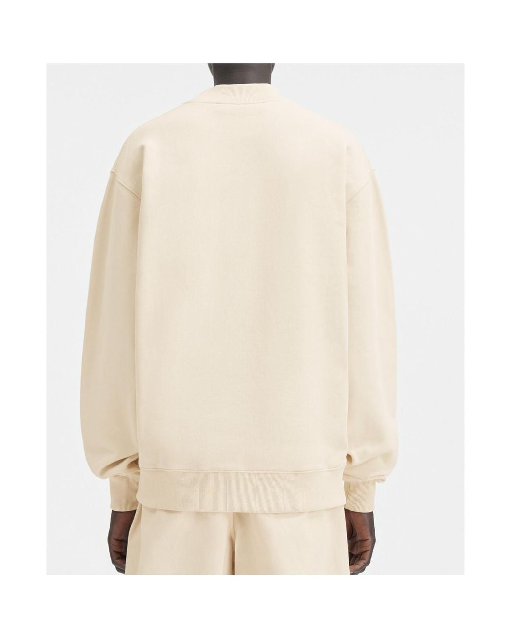 Jacquemus Natural Logo Patch Crew Neck Sweatshirt for men