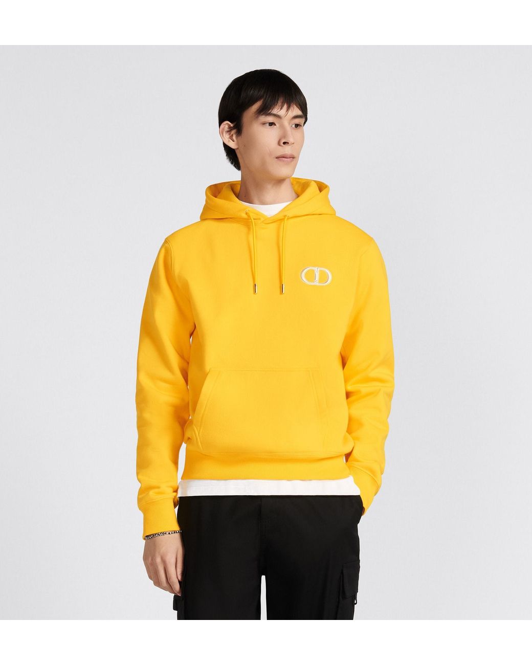 Dior Cd Icon Hooded Sweatshirt in Yellow for Men | Lyst
