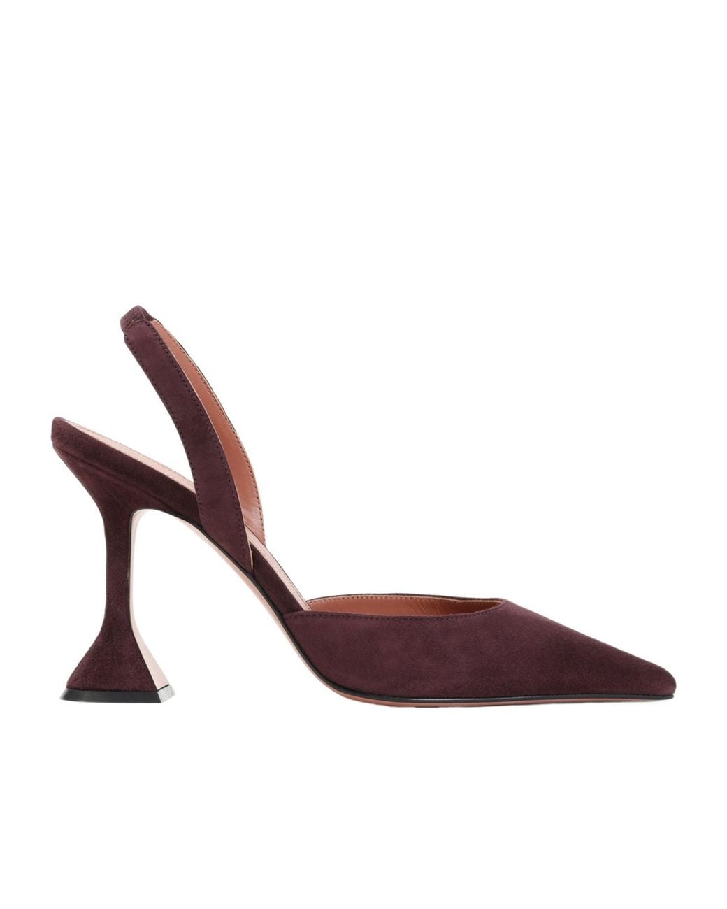 AMINA MUADDI Brown Pointed-Toe High-Heeled Sandals