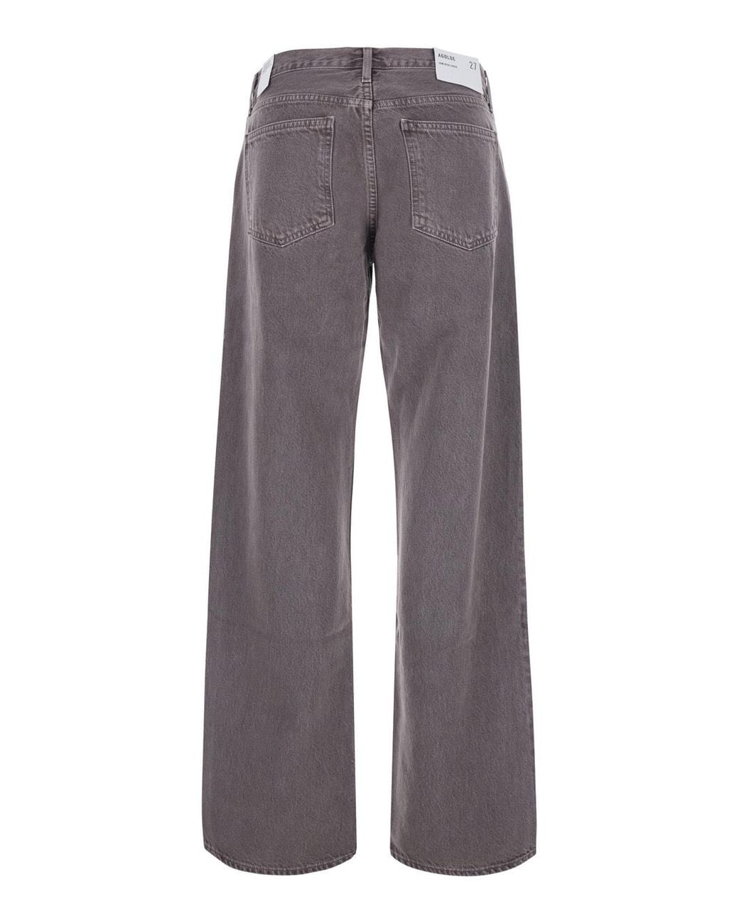 Agolde Gray Low Rise Loose Jeans