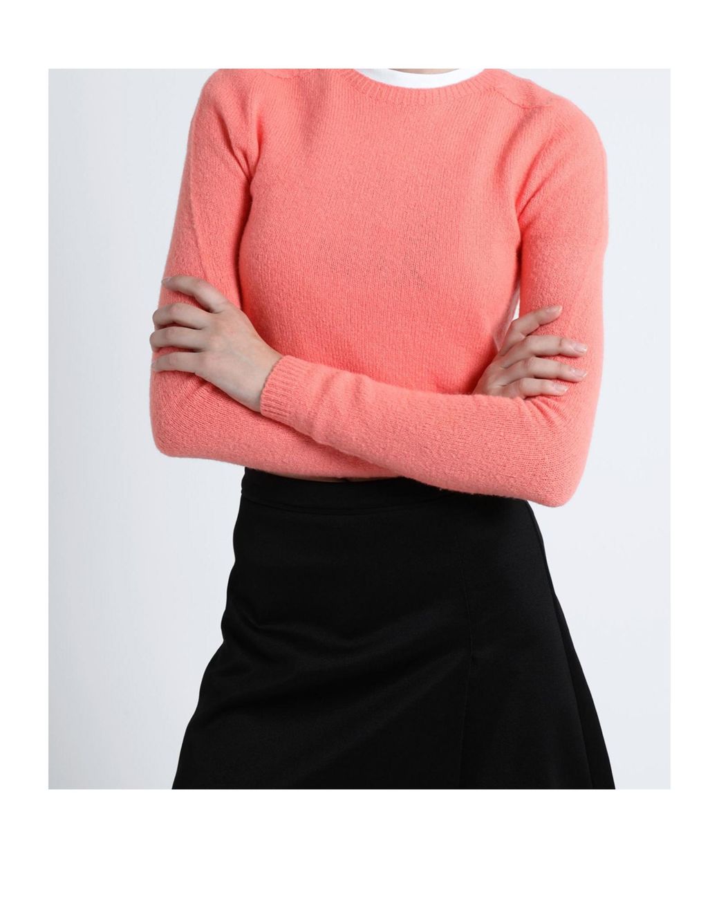 MAX&Co. Pink Long-Sleeved Crew Neck Knit Sweater