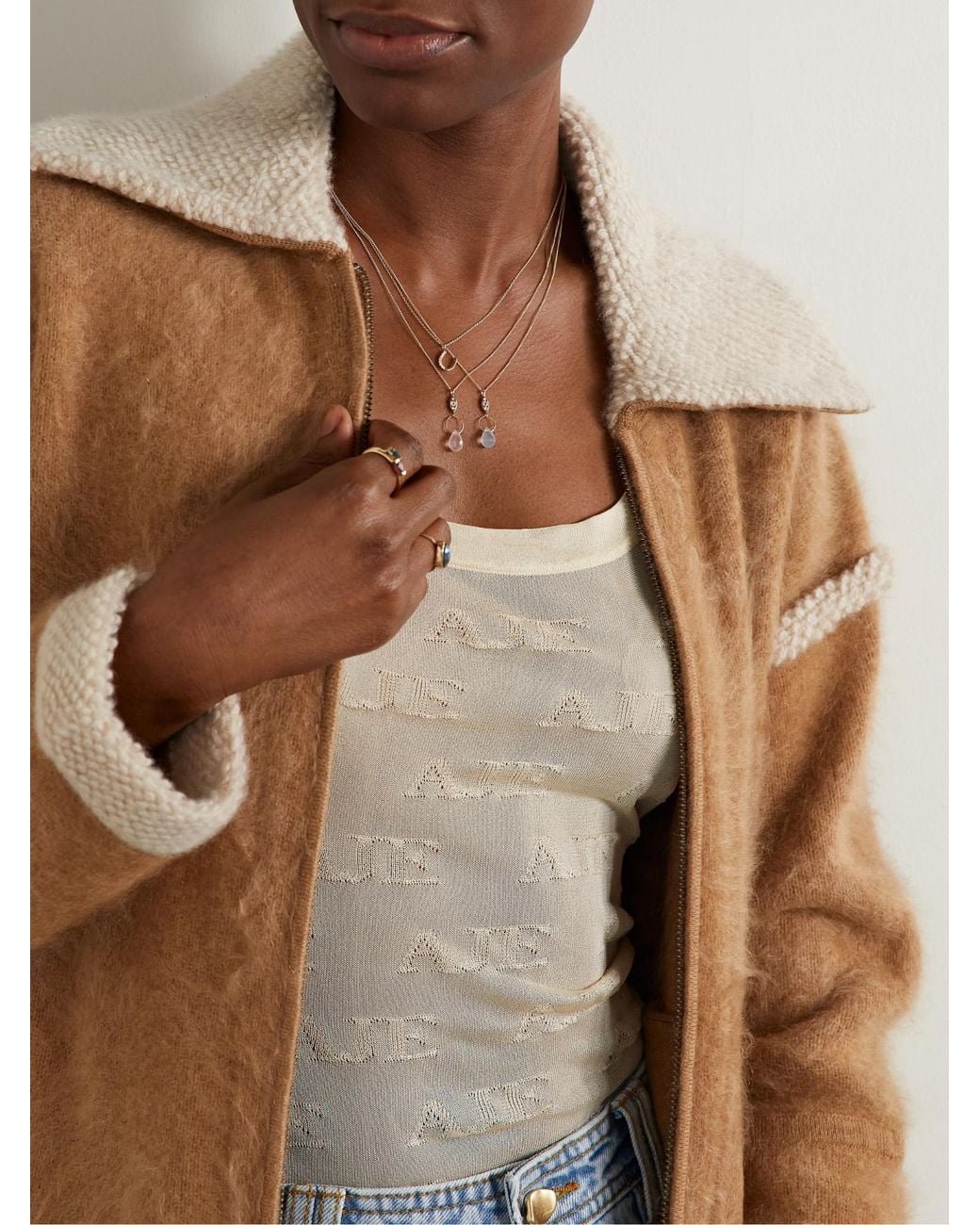 Melissa Joy Manning White 14-Karat Recycled Diamond Necklace