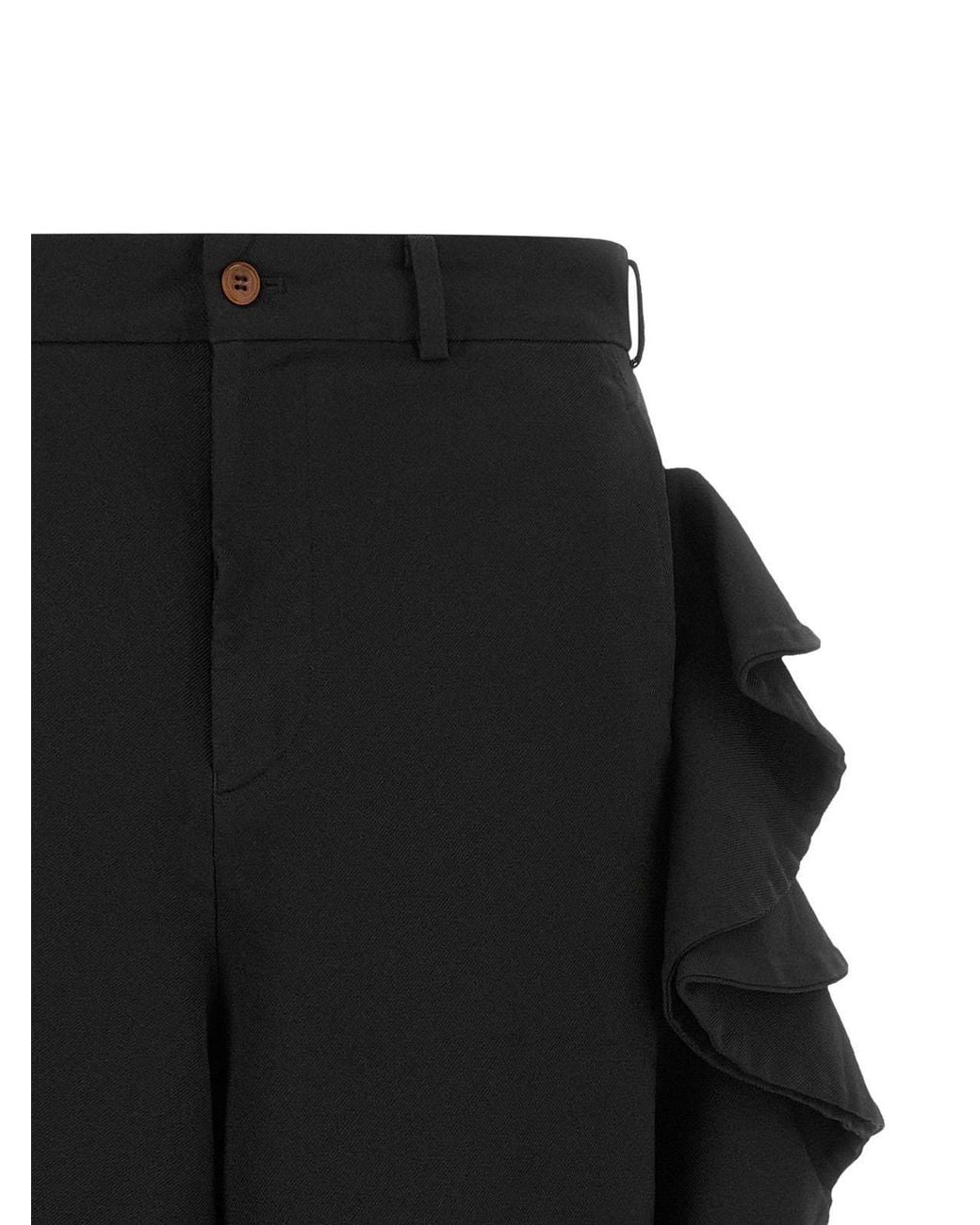 Comme des Garçons Black Comme Des Garçons Sculptural Ruffle Shorts for men