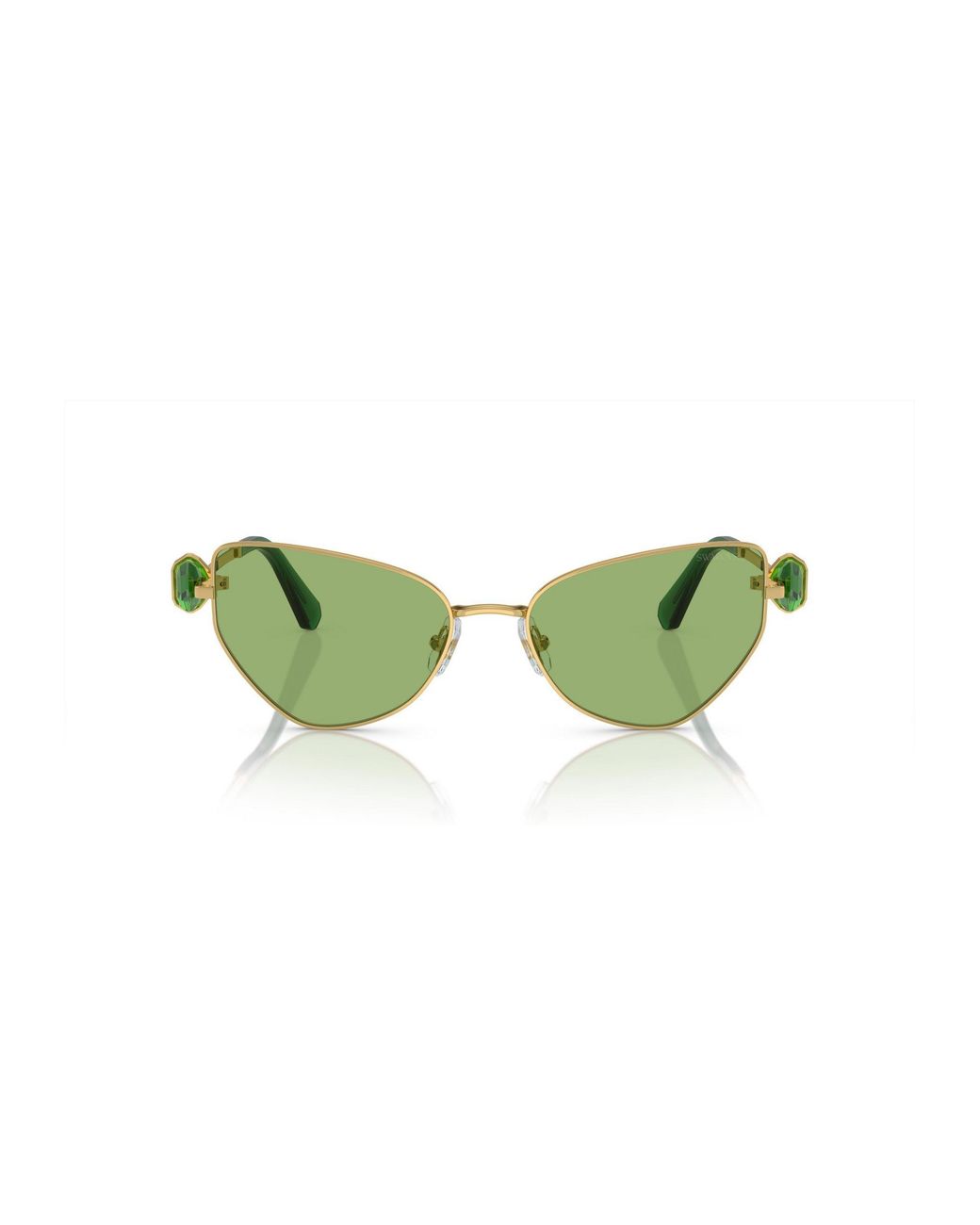 Swarovski Green Cat-Eye Frame Sunglasses