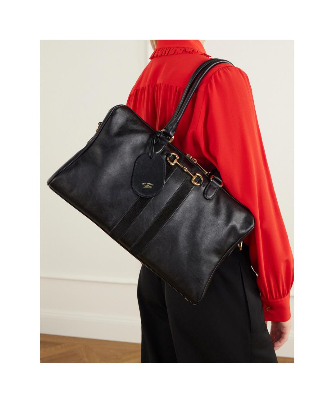 Gucci Black Borsetto Large Boston Bag