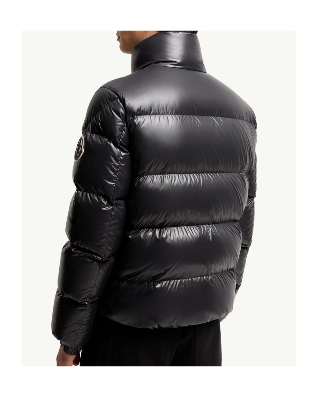 Moncler Black Logo Patch Puffer Jacket for men