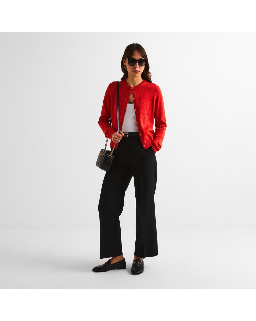 Gucci Red Knitted Cardigan