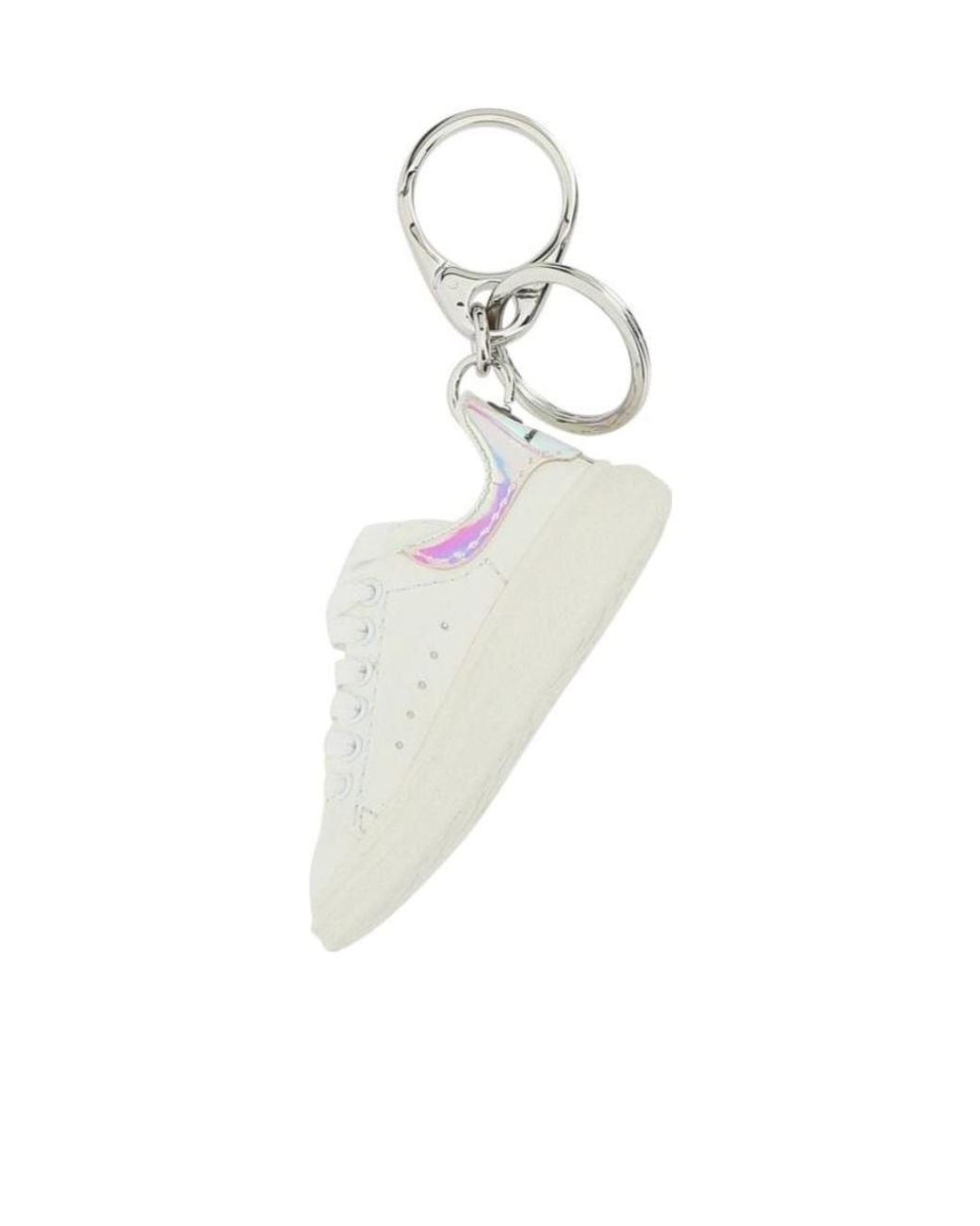 McQueen White Sneaker Charm Key Ring for men
