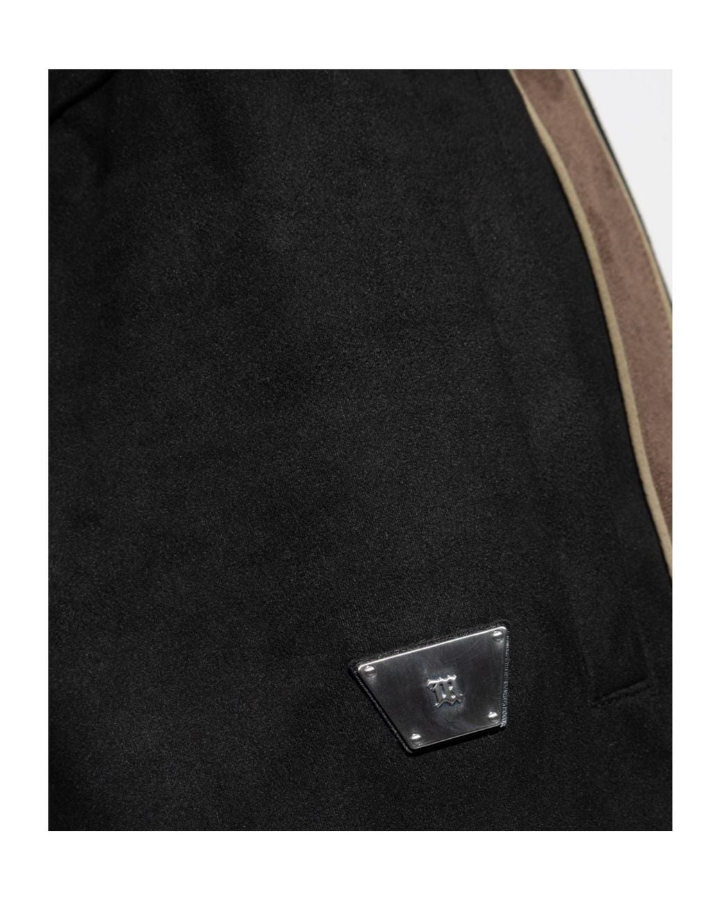 M I S B H V Black Striped Track Pants for men