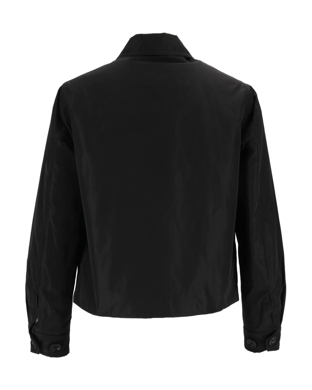 Aspesi Black Button-Up Patch-Pocket Jacket