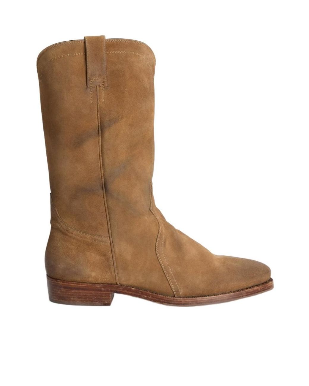 Jil Sander Brown Hand-Crafted Aged Effect Boots for men