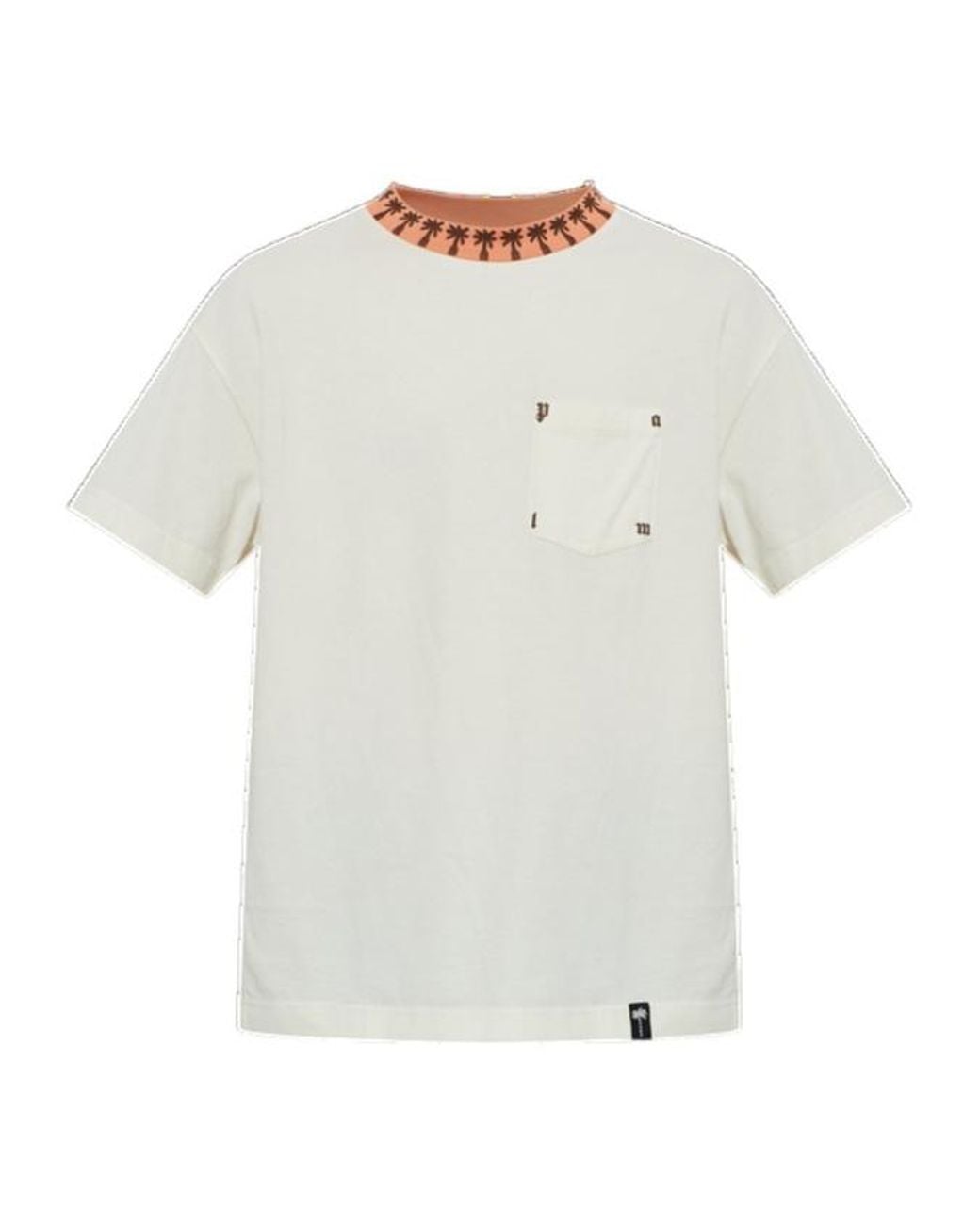 Palm Angels White Crew-Neck Short-Sleeve T-Shirt for men