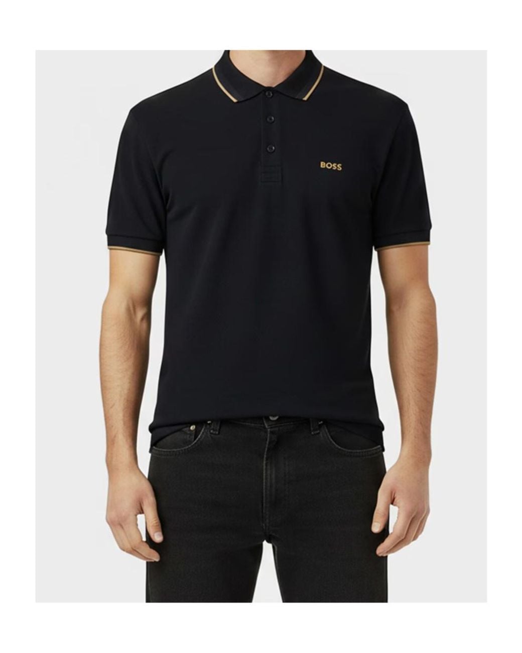 Boss Black Logo Short Sleeve Polo Shirt for men