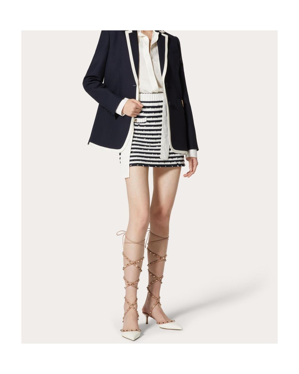 Valentino Blue Patterned Skirt