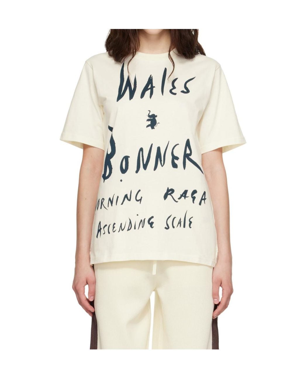 Wales Bonner Natural Morning Raga Print T-Shirt