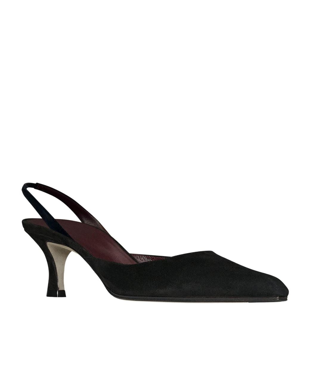 The Row Black Inez Slingback High-Heel Sandals