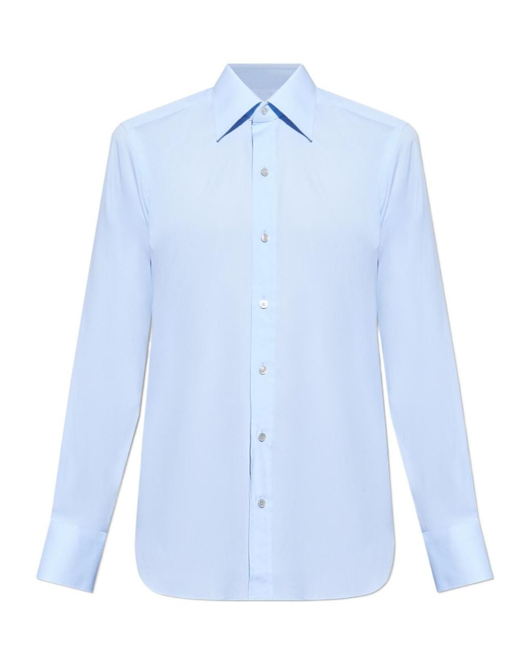 Tom Ford Blue Poplin Slim Fit Shirt for men