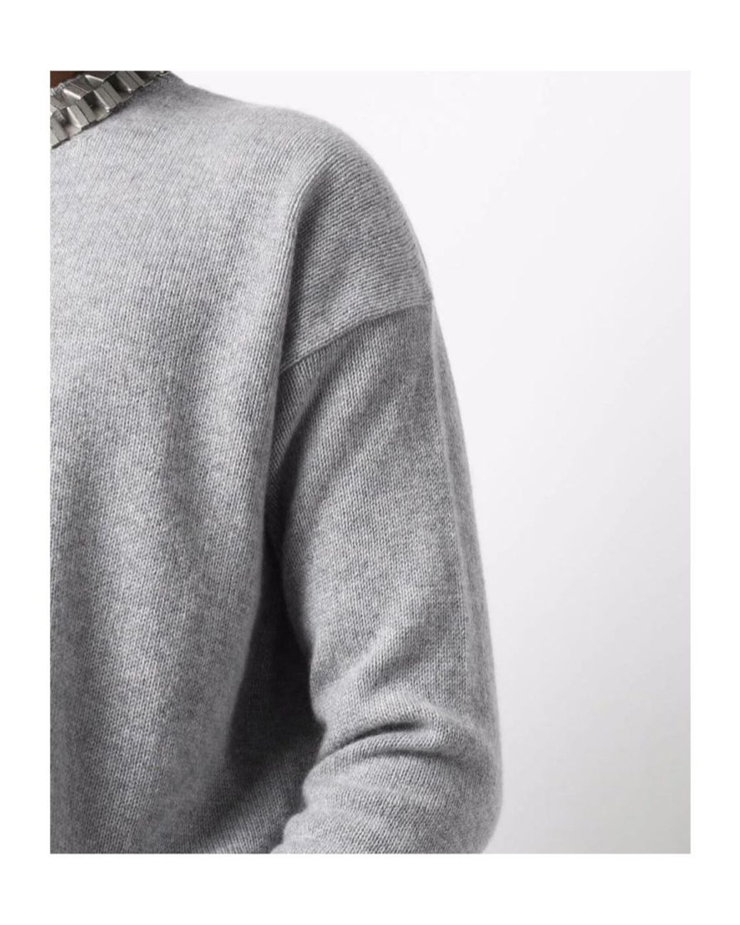 Jil Sander Gray Long Sleeved Knit Jumper for men