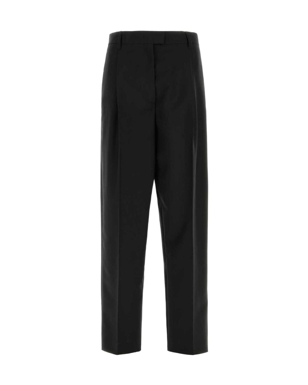 Prada Black Casual Trousers With Belt Loops