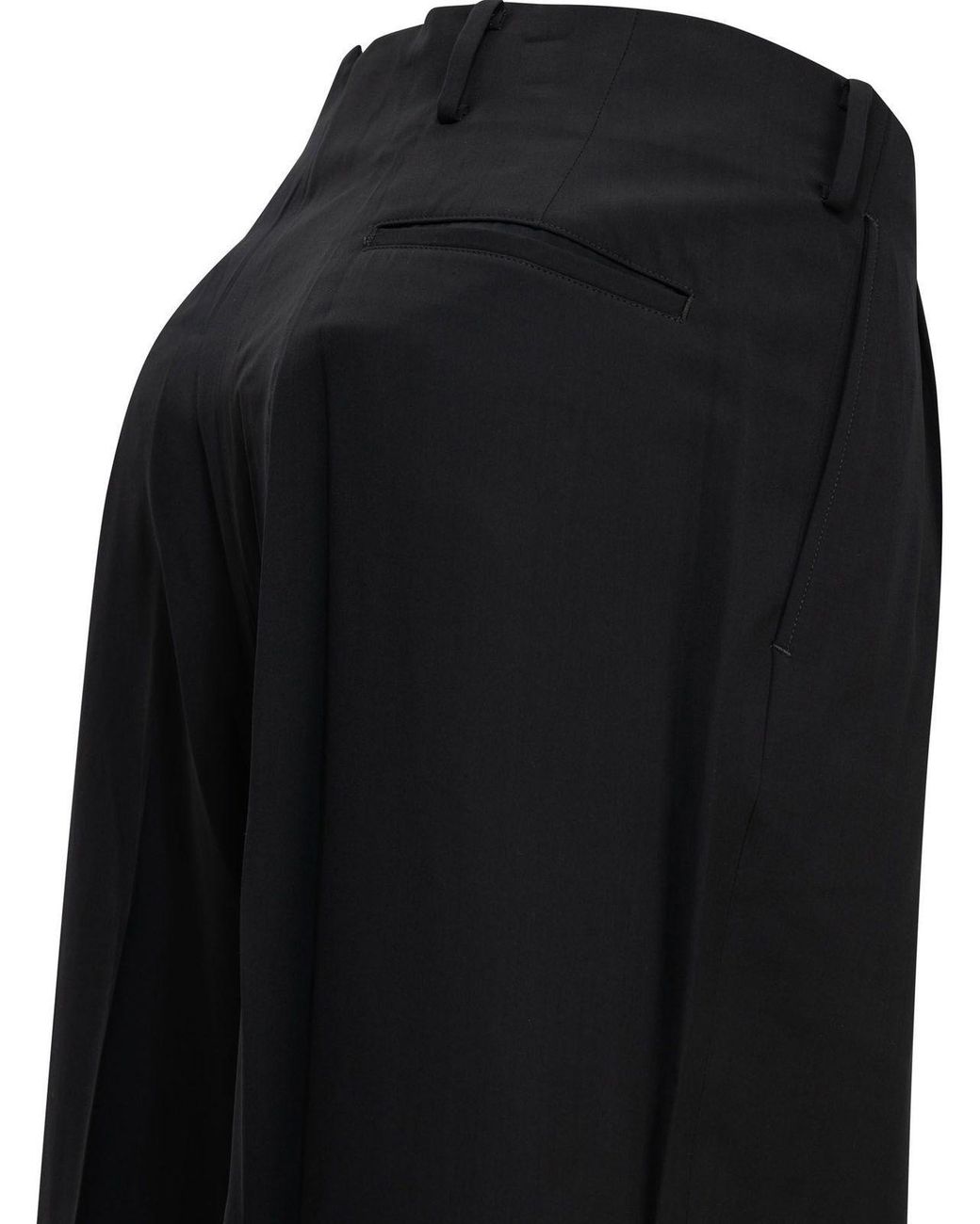 A.PRESSE Black Wide-Leg Tailored Pants for men