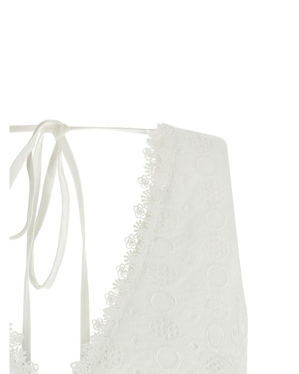 Pinko White Kiersten V-Neck Top