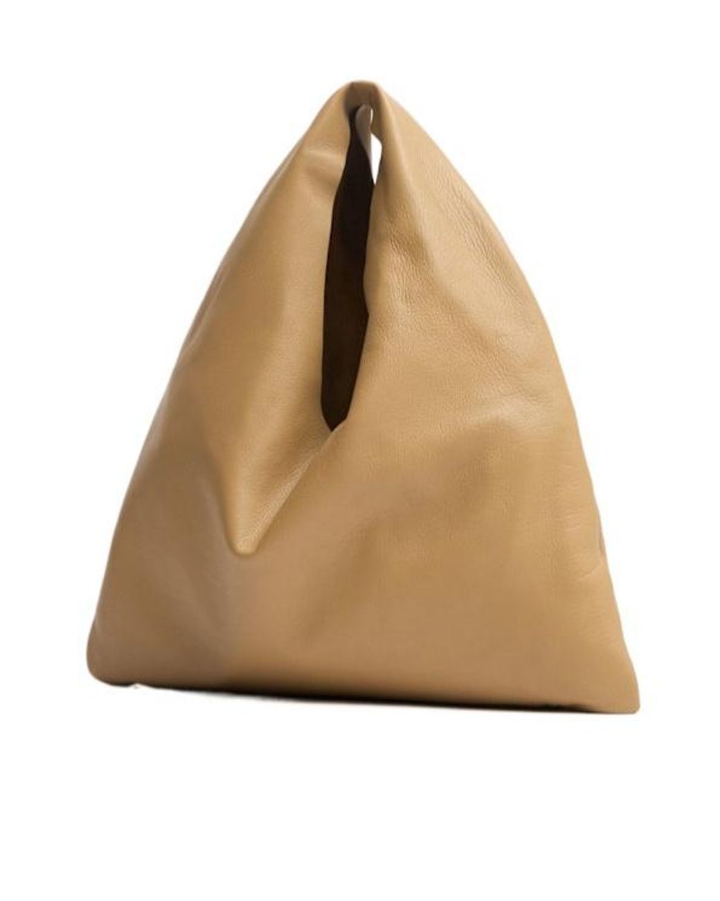 The Row Natural Small Bindle Silk Leather Top Handle Bag