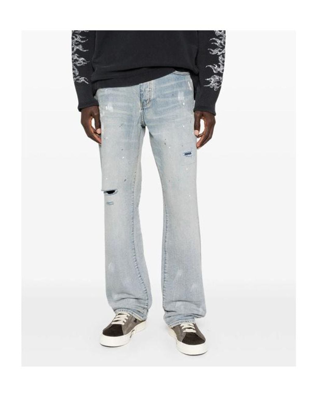 Purple Brand Blue Belt Loop Jeans for men