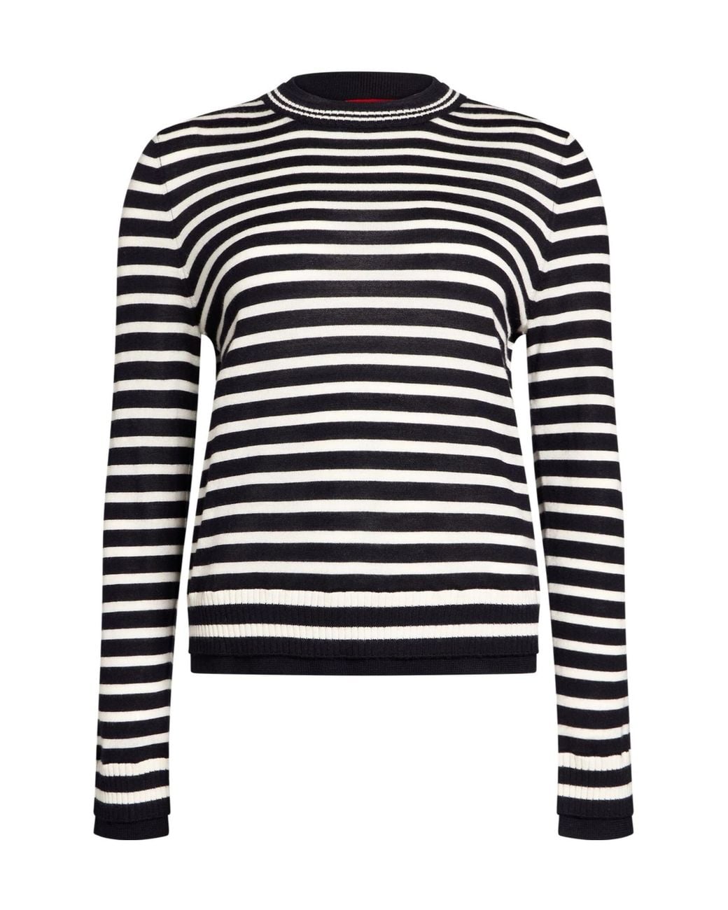 MAX&Co. Blue Striped Wool Knit Sweater