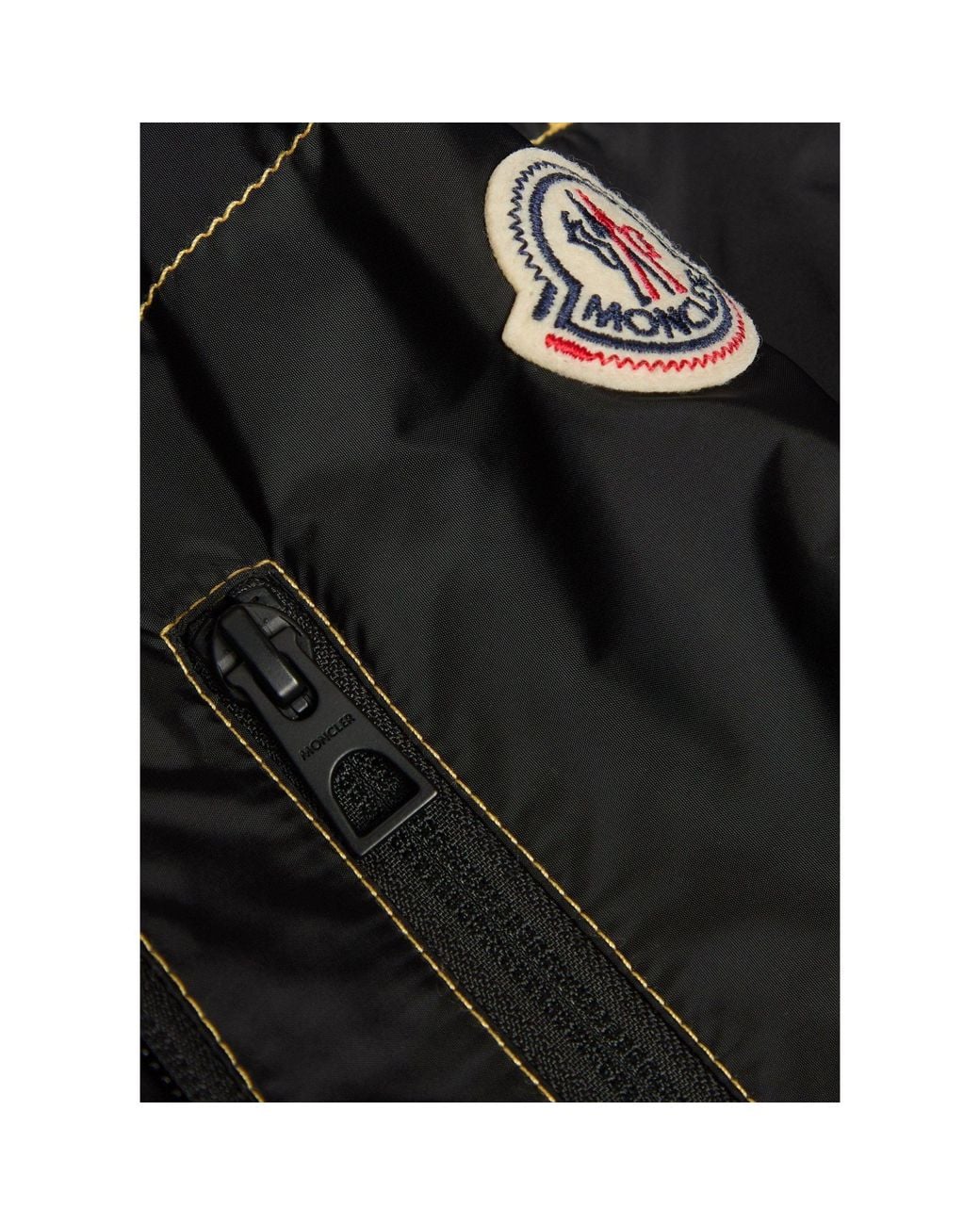 Moncler Black Stand-Collar Nylon Jacket for men