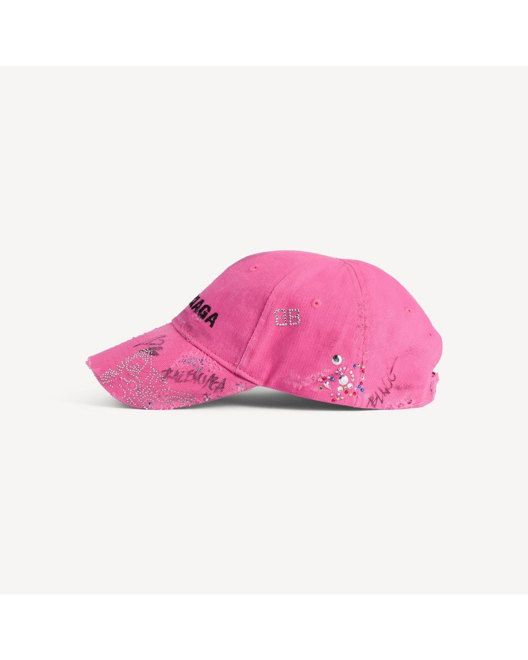 Balenciaga Pink Upcycled Cap for men