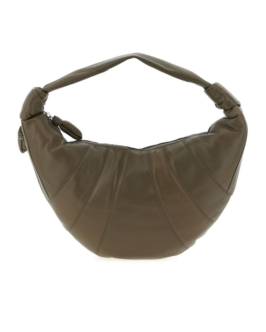 Lemaire Brown Fortune Croissant Zipped Shoulder Bag