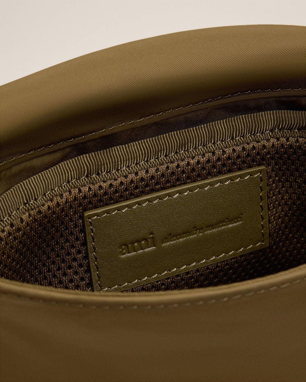 AMI White Nylon Marcel Lunch Box Bag for men