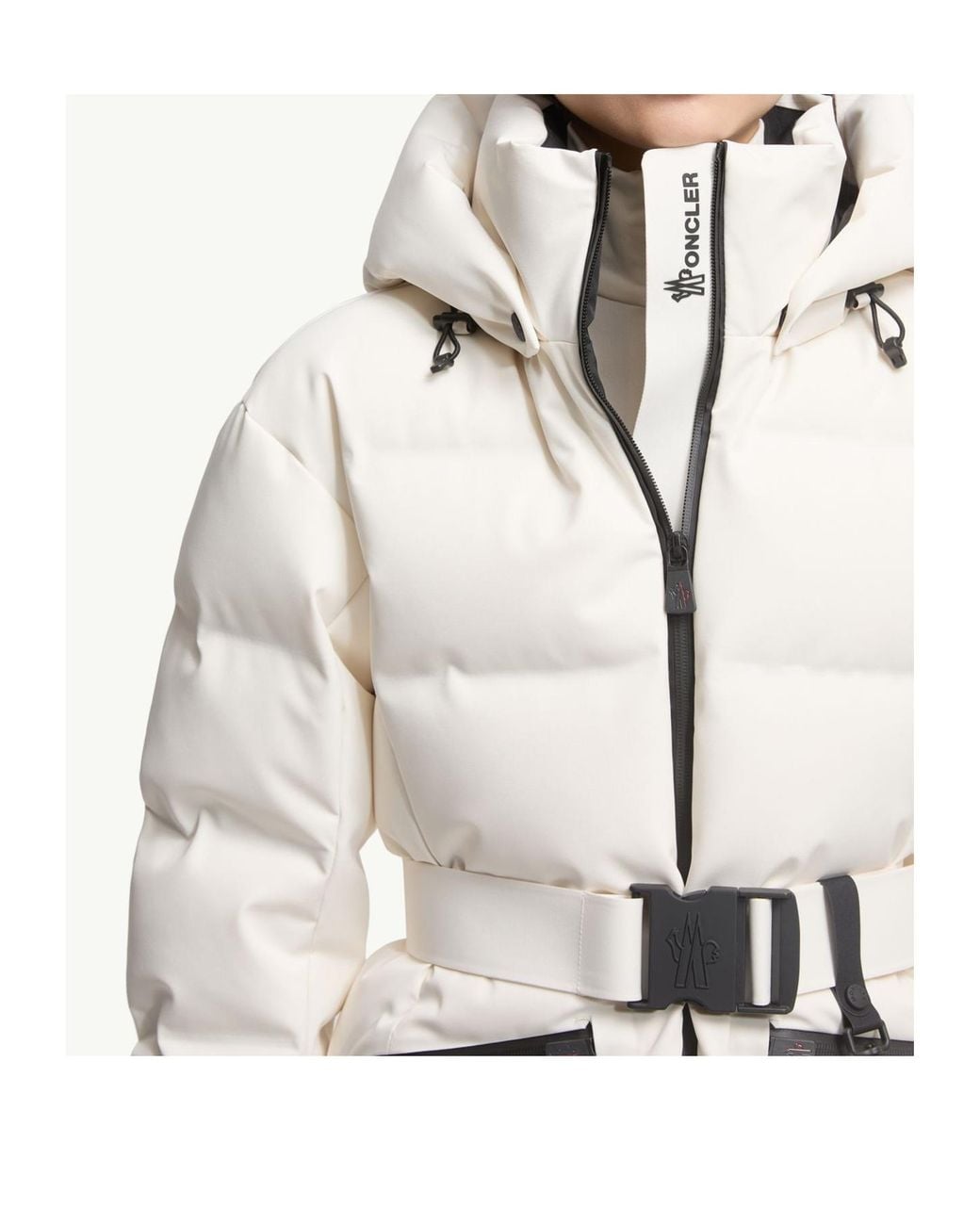 Moncler Natural Tolima Hooded Insulated Ski Jacket