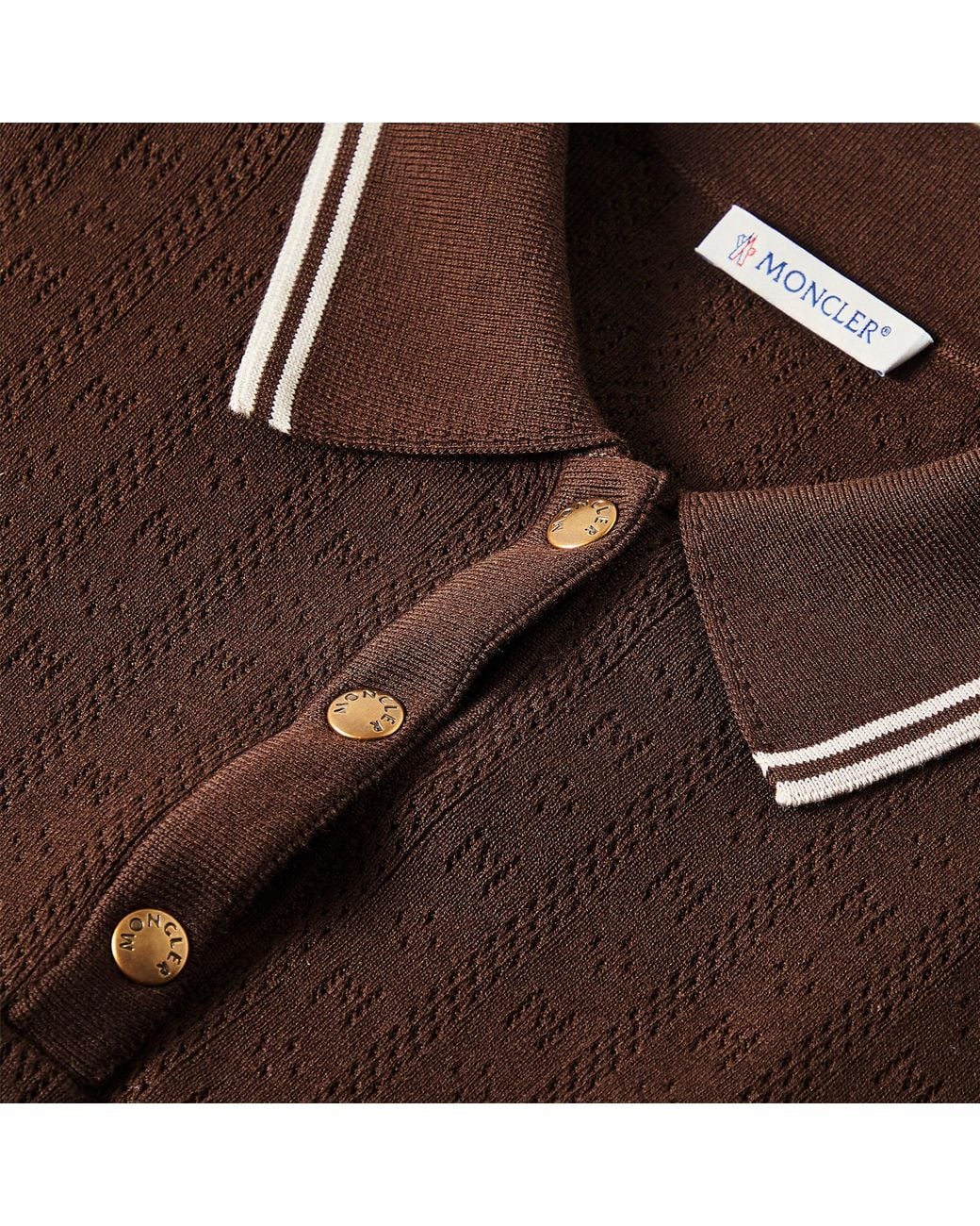 Moncler Brown Ss Polo Ld62