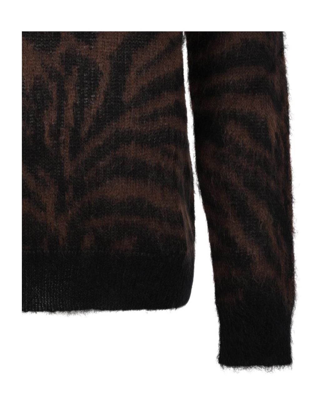 P.A.R.O.S.H. Black P.A.R.O..H. Sheer Patterned Knitted Sweater