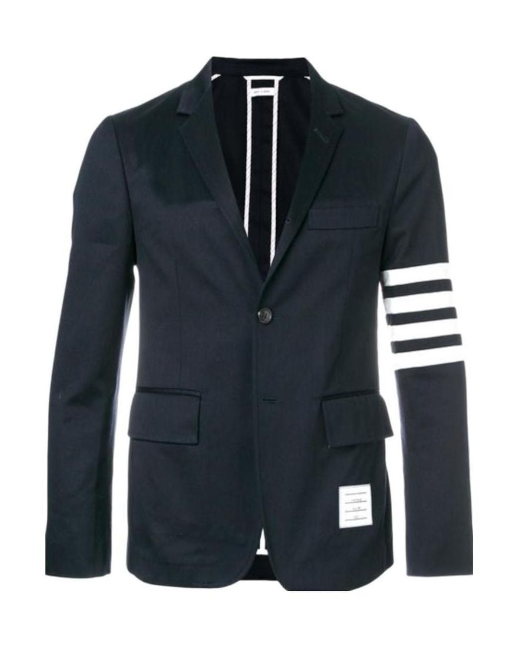 Thom Browne Blue Bar Stripe Single-Breasted Blazer for men