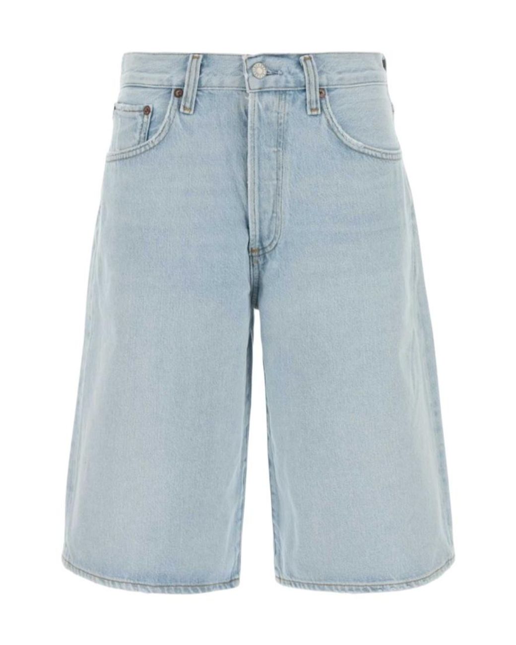 Agolde Blue Ramona Bermuda Jeans