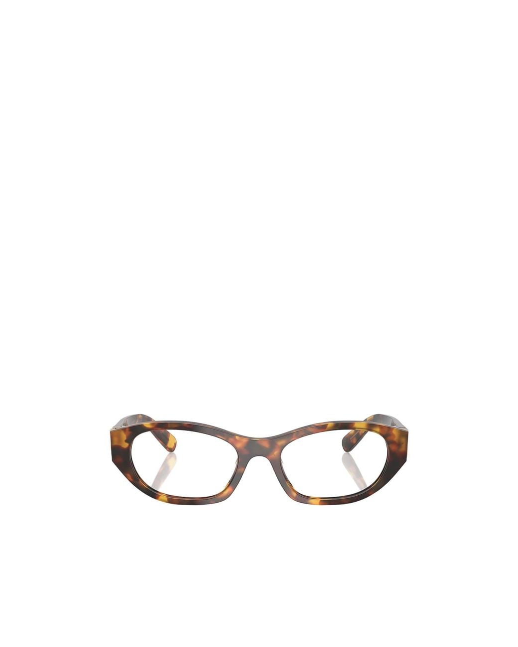 Miu Miu White Eyewear Oval-Frame Glasses