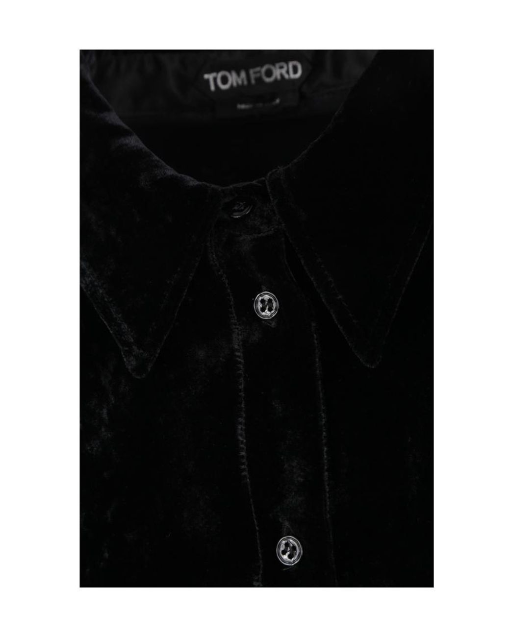 Tom Ford Black Lightweight Velvet Shirt