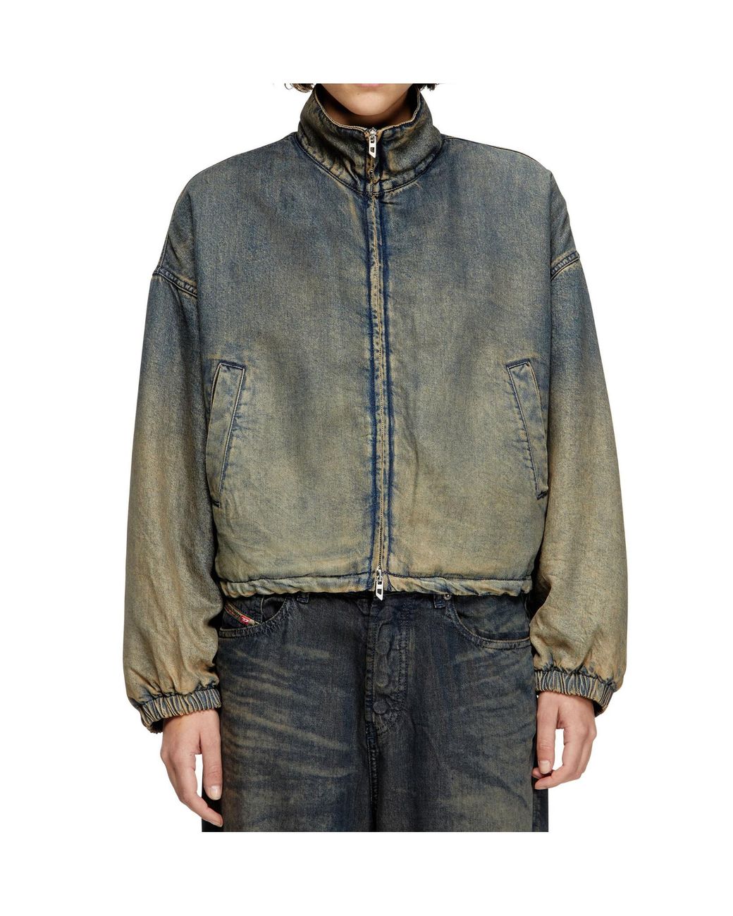 DIESEL Blue De-Flower-S Denim Jacket