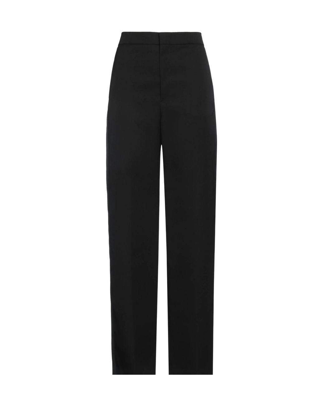 Isabel Marant Black Plain Colour Wide-Leg Trousers