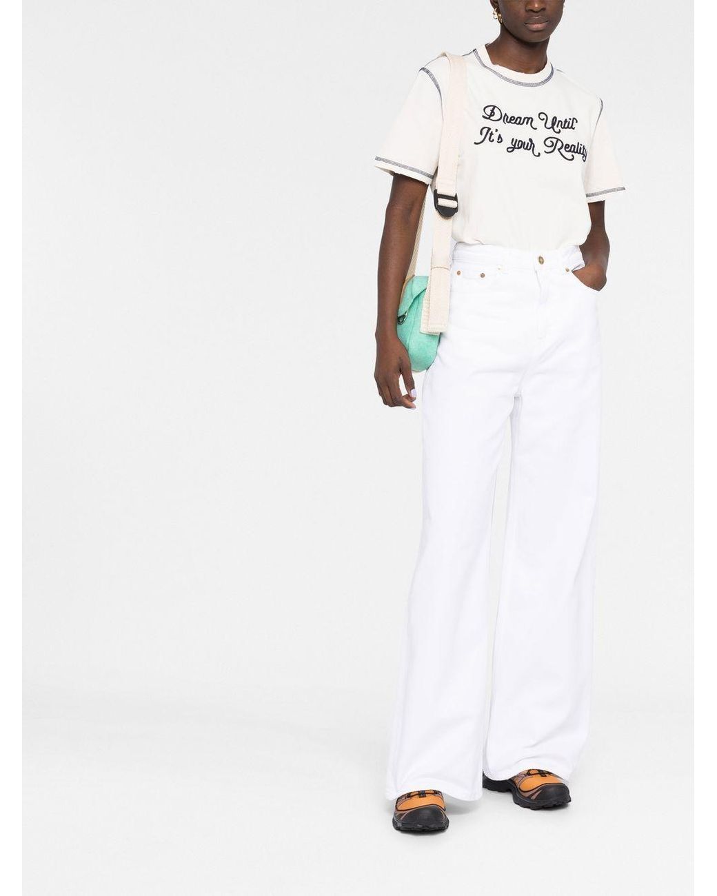 Golden Goose Deluxe Brand White Wide-Leg Jeans