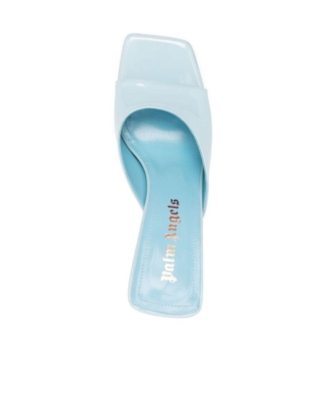 Palm Angels Blue Palm Detailed Heeled Sandals