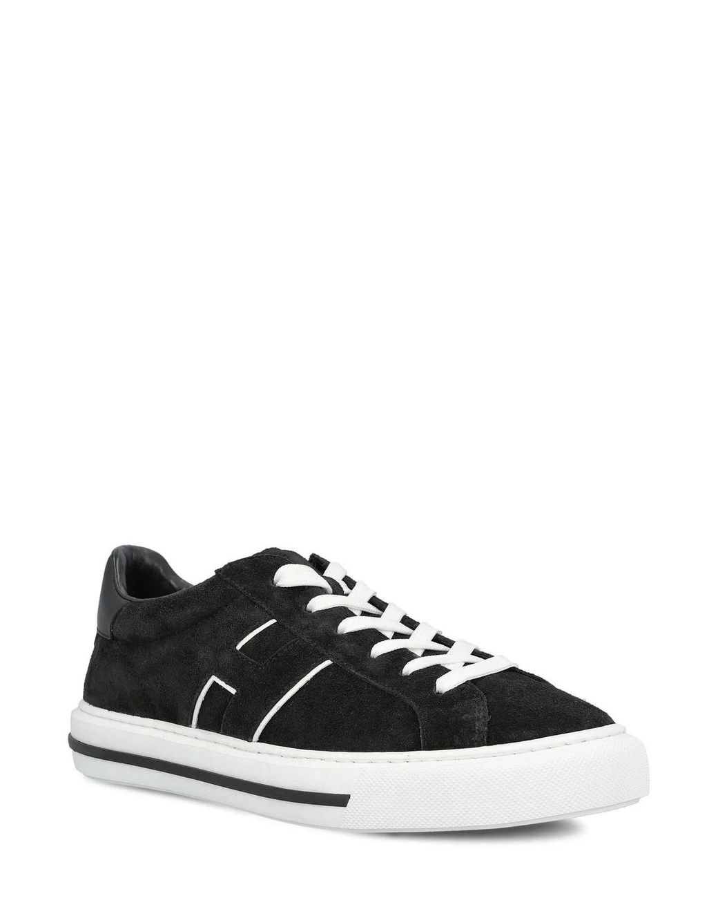 Hogan Black Suede And Leather Sneakers for men