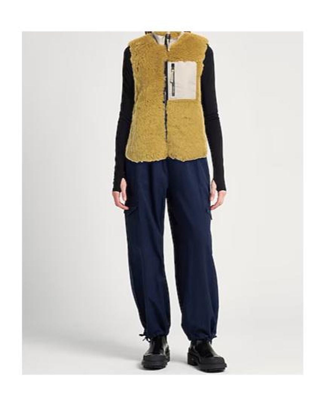 Tory Burch Yellow Shearling Teddy Fleece