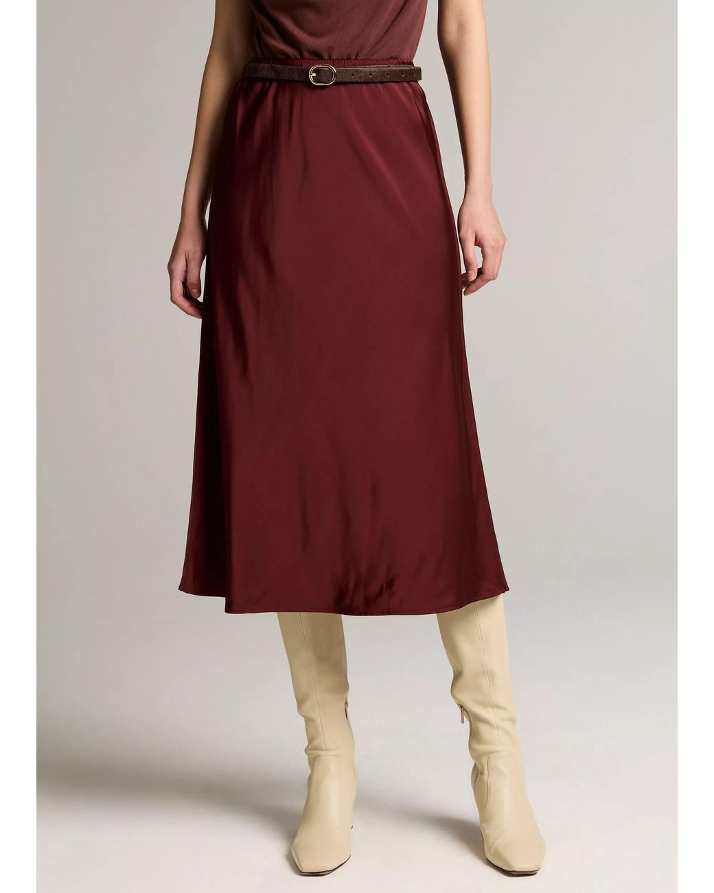 Vince Purple Elastic-Waist Skirt