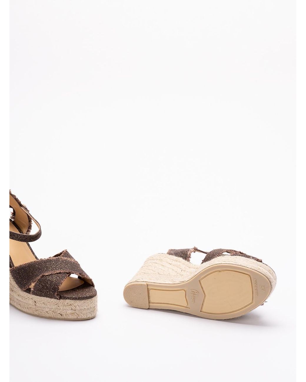Castaner Brown Castañer Bromelia Ankle Strap Wedge Espadrilles